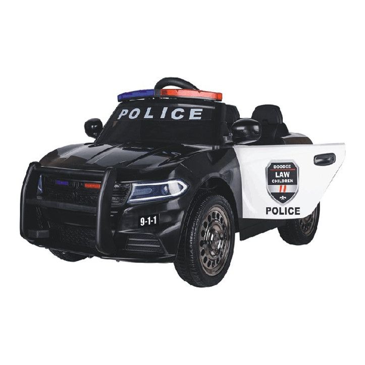 Pibi 12V Police 911 Sedan Ride-On Car with Remote Control  JC666 Black/White Age- 3 Years & Above