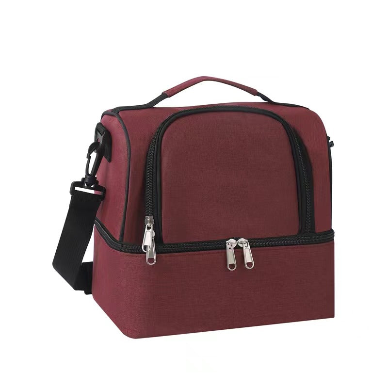 Pibi 2-in-1  Insulated bottle & Lunch Bag Maroon Age- Newborn & Above
