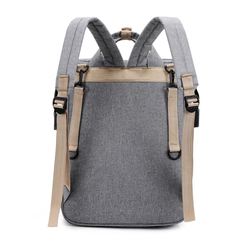Pibi 2-in-1 Multifunctional Mommy Diaper Backpack with Invisible Changing Mat Grey