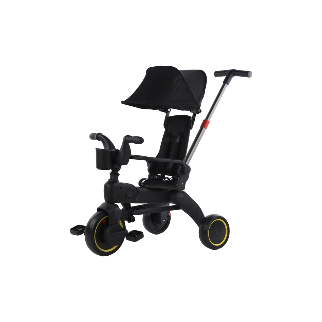 Pibi 2-in-1 Toddlers Tricycle with Sunshade Black Age- 9 Months to 5 Years