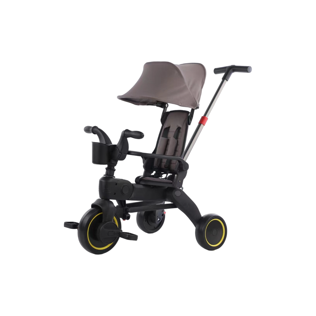 Pibi 2-in-1 Toddlers Tricycle with Sunshade Red/Black Age- 9 Months to 5 Years