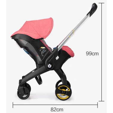 Pibi 4 in 1 Baby Stroller- Baby Cradle, Baby Basket, Carseat and Stroller (Holds upto 20 Kgs) Age- Newborn & Above