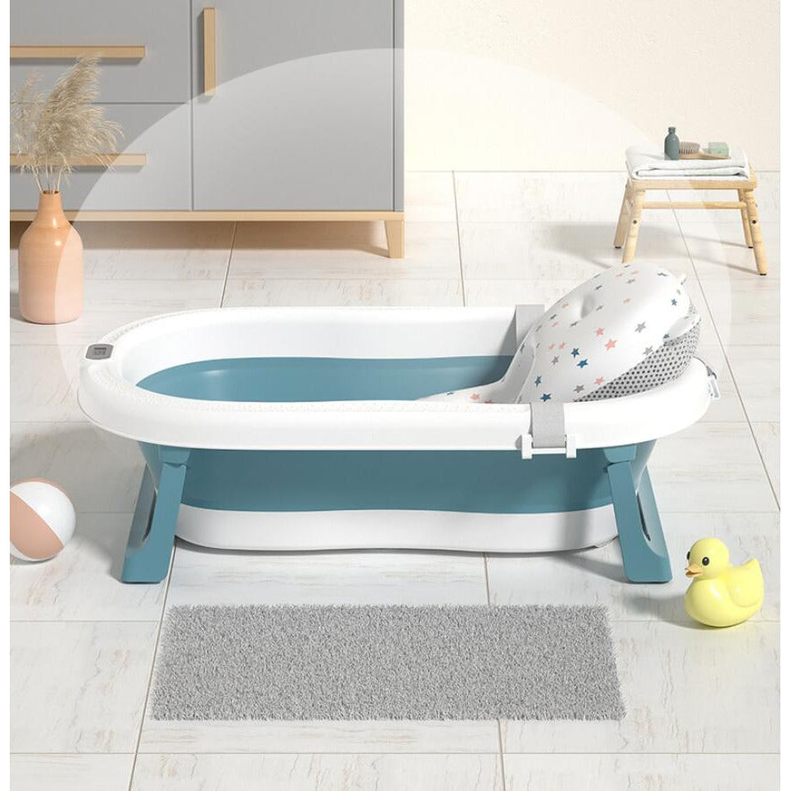 Pibi Baby Bath Mat Tub + Bath Mat Blue Age- Newborn & Above