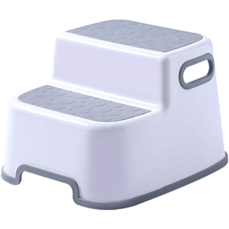Pibi Double Step Stool With Anti-Slip Function White/Grey Age- 2 Years & Above