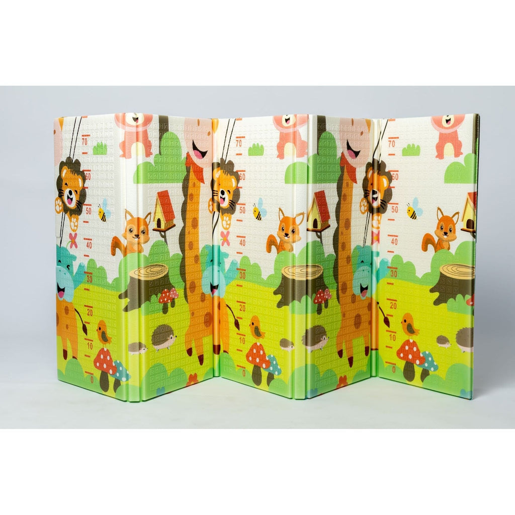 Pibi Jungle Animal Safari Themed XPE Foldable Double Sided Playmat Extra Large (180 x 200 x 1.5cm) Age- 6 Months & Above
