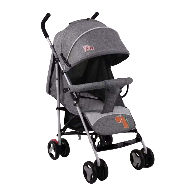 Pibi Lightweight Baby Stroller with Canopy Dark Grey Age- 6 Months & Above (holds upto 20 Kgs)