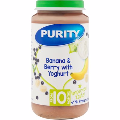 Purity Banana & Berry With Yoghurt Baby Food 250Ml Age- 10 Months & Above