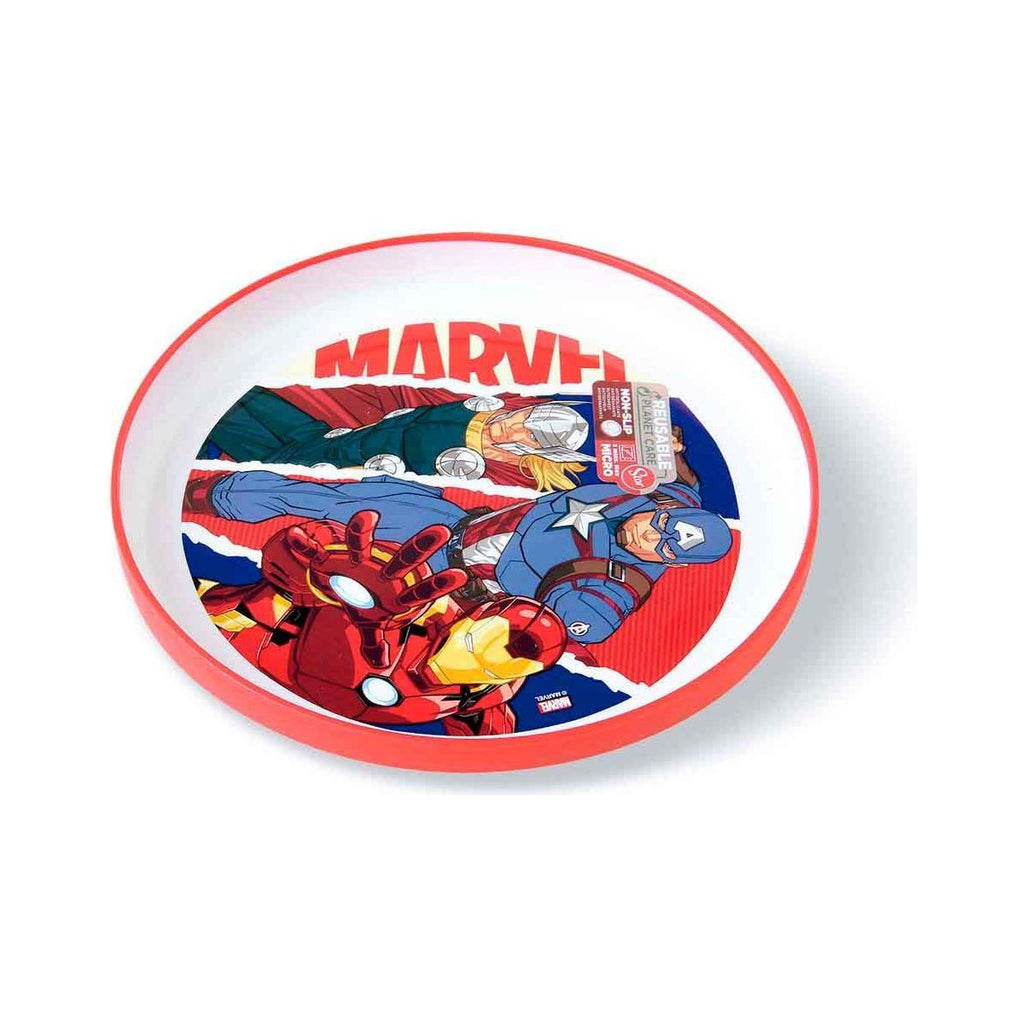 Stor Avengers Comic Heroes Non Slip Bicolor Premium Plate(57792) Age-5 Years & Above