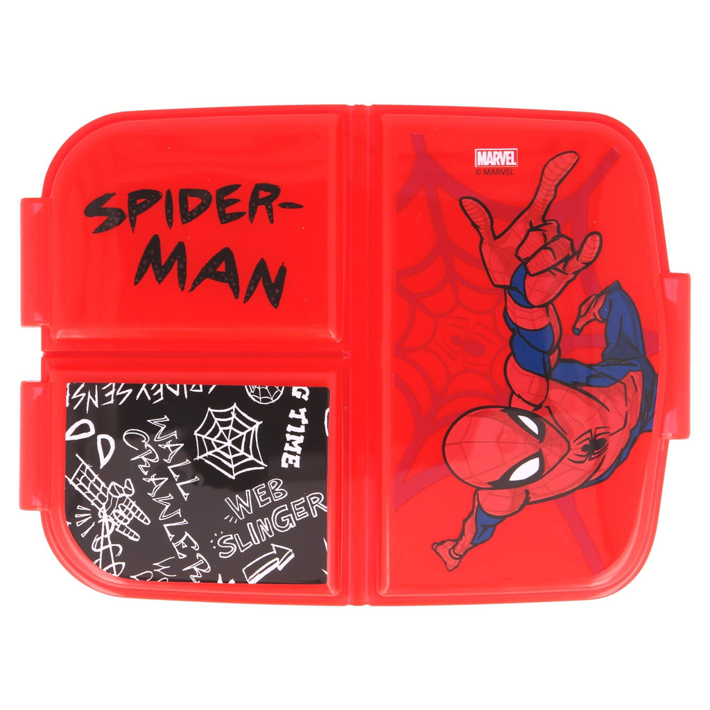 Stor Multi Compartement Sandwich Box Spiderman Urban Web(51320) Age- 5 Years & Above