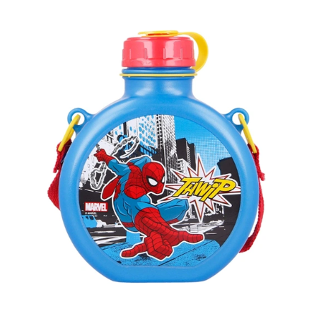 Stor Spiderman Streets(51370) 670 Ml Kids Water Bottle with Shoulder Strap Age-5 Years & Above