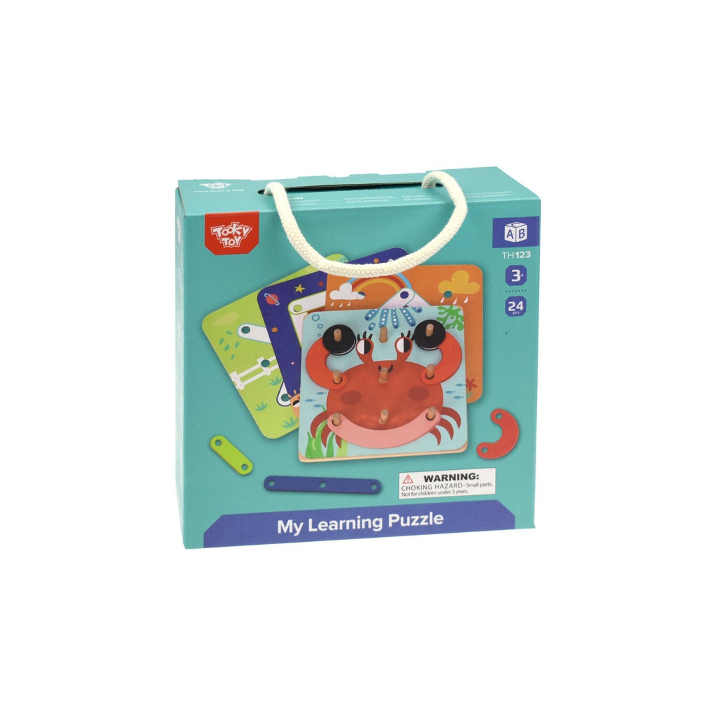 Tooky Toy My Learning Wooden Puzzle Multicolor Age- 18 Months & Above