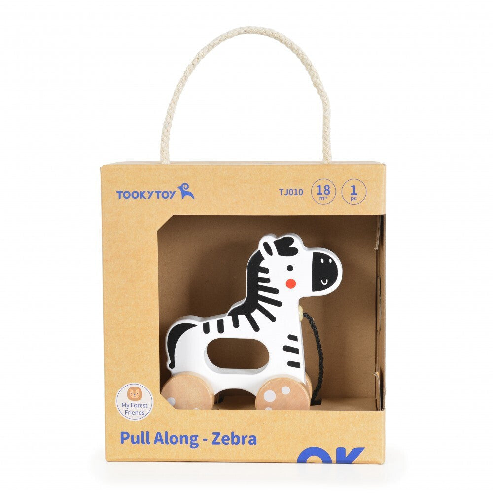 Tooky Toy Pull Along - Zebra  Multicolor Age- 3 Years & Above