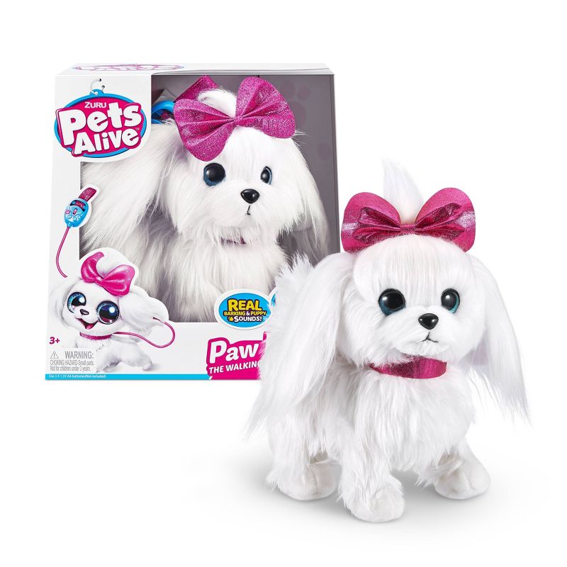 Zuru Pets Alive Paw Paw The Interactive Walk & Waggle Puppy Plush Toy Age- 2 Years & Above
