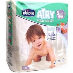 Chicco Airy Ultra Fit & Dry Baby Diapers Junior Size 5 (12-25Kg) 18Pcs
