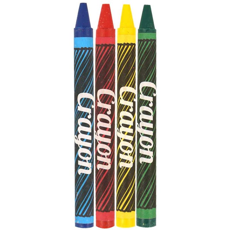 Pibi Wax Crayons 4 Pieces Box 8Cm Age-3 Years & Above