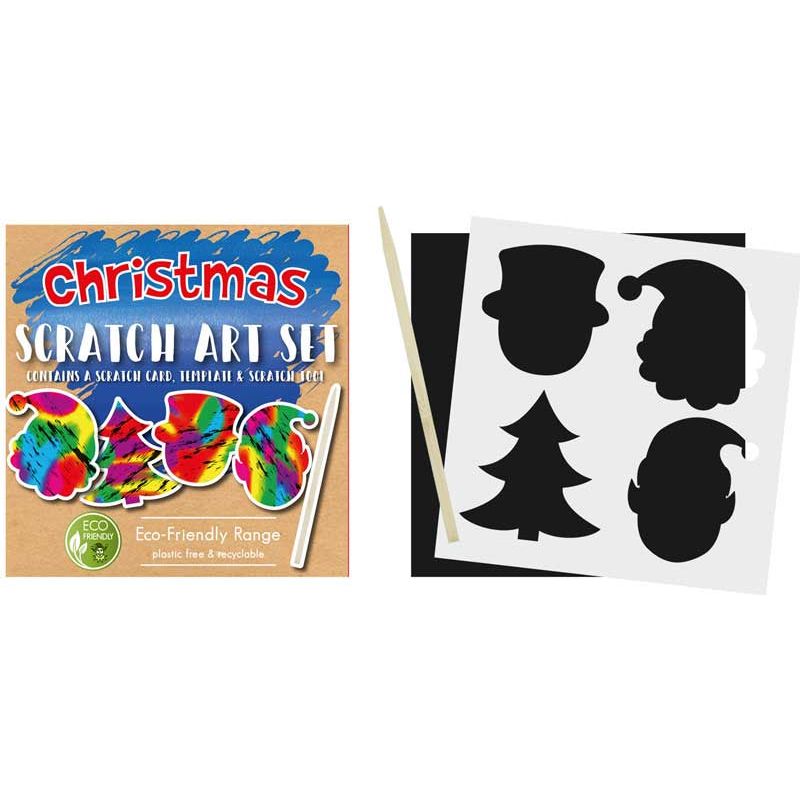 Pibi Mini Christmas Magic Colour Scratch Eco Set 8.5 X 8.5 Cm Age-3 Years & Above