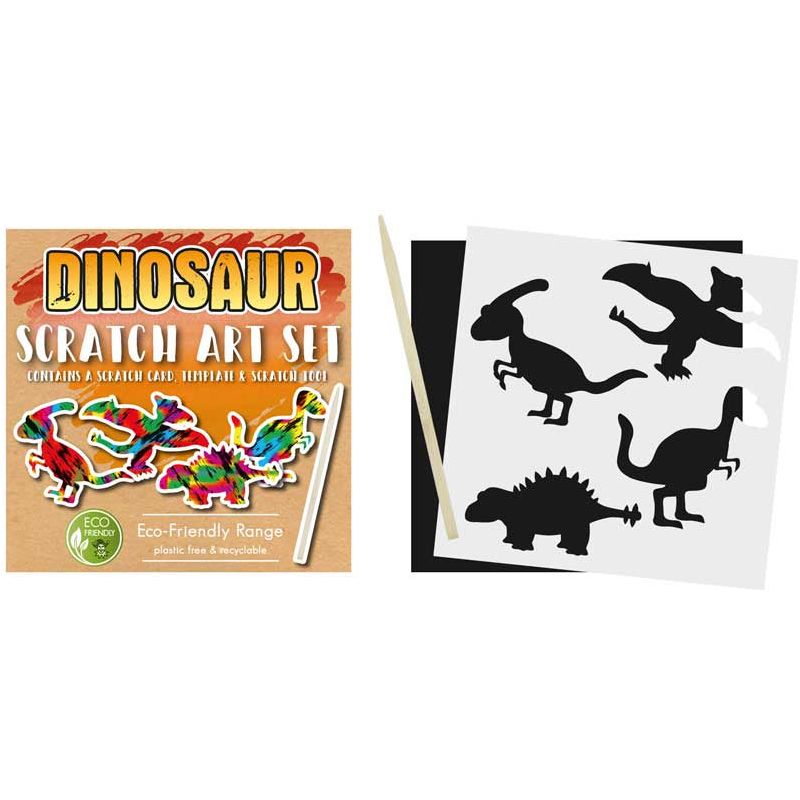 Pibi Magic Colour Scratch Eco Set Mini Dinosaur 8.5 X 8.5 Cm Age-3 Years & Above