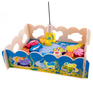Acool Toys Magnetic Fishing and Wooden Threading Game Ac7632 Multicolor Age-3 Years & Above