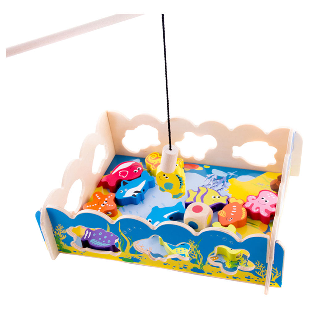 Acool Toys Magnetic Fishing and Wooden Threading Game Ac7632 Multicolor Age-3 Years & Above