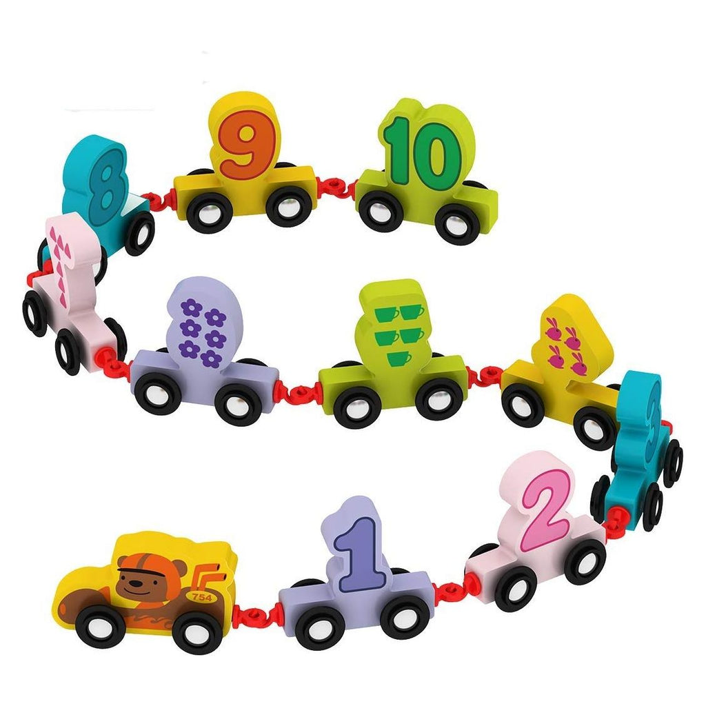 Acool Toys 11-Piece Mini Number Train Multicolor Age- 2 Years & Above