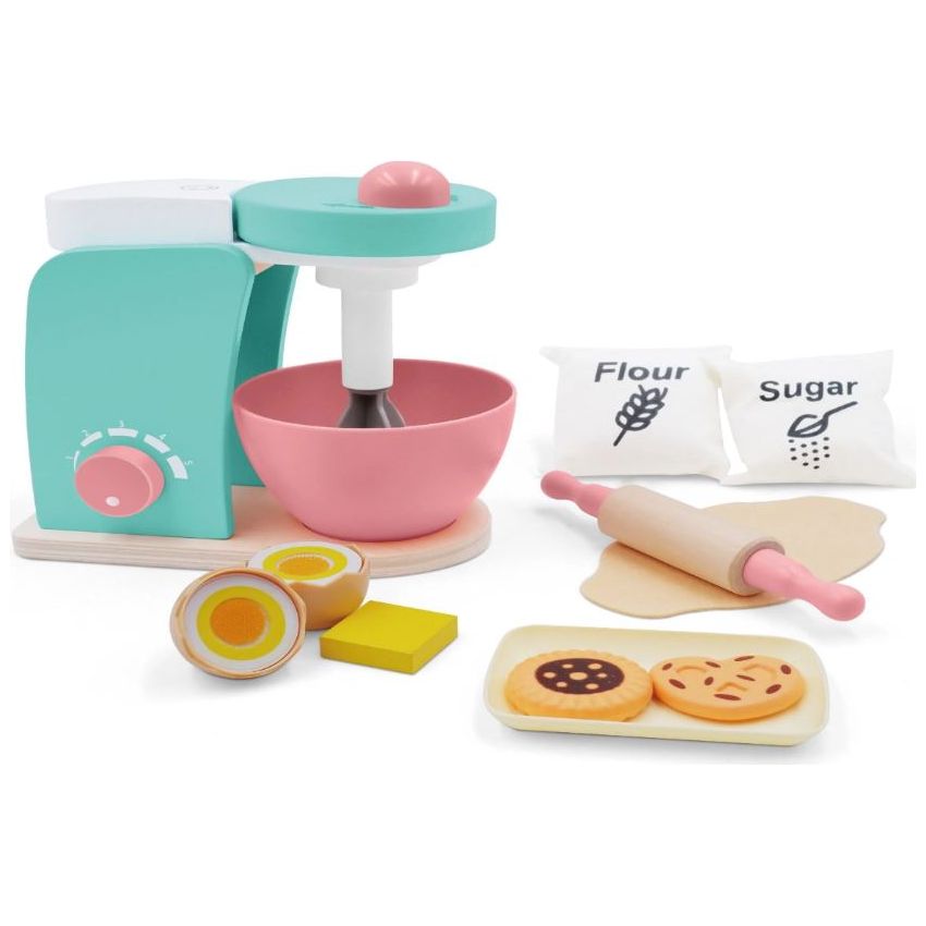 Acool Toys 11-Piece Wooden Mixing Blender Multicolor Set Multicolor Age- 3 Years & Above