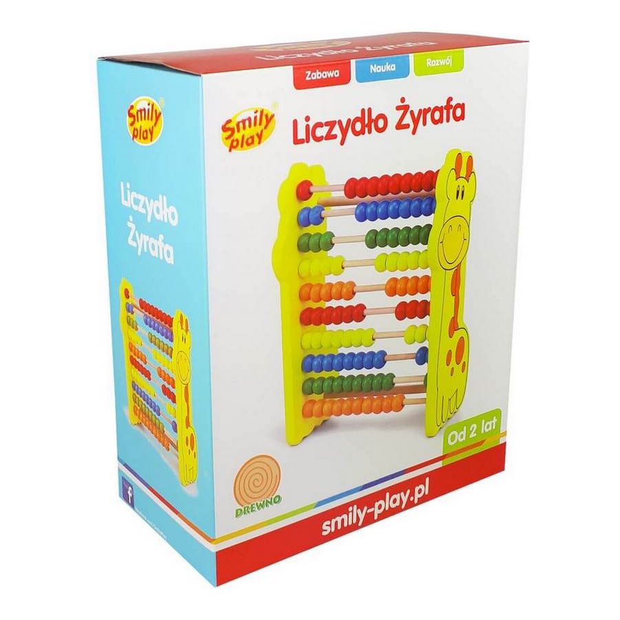 Acool Toys Giraffe Abacus Learning Wooden Frame (29.5 x 8.5 cm) Yellow Age- 18 Months & Above