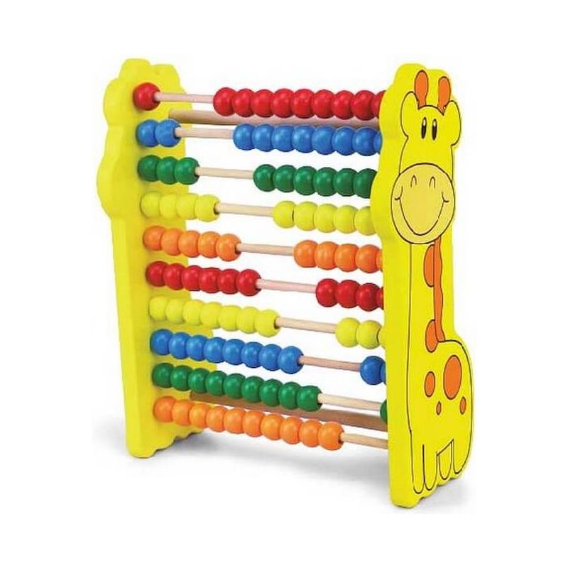 Acool Toys Giraffe Abacus Learning Wooden Frame (29.5 x 8.5 cm) Yellow Age- 18 Months & Above
