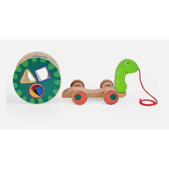Acool Toys Turtle Pullalong Shape Sorter Multicolor Age- 18 Months & Above