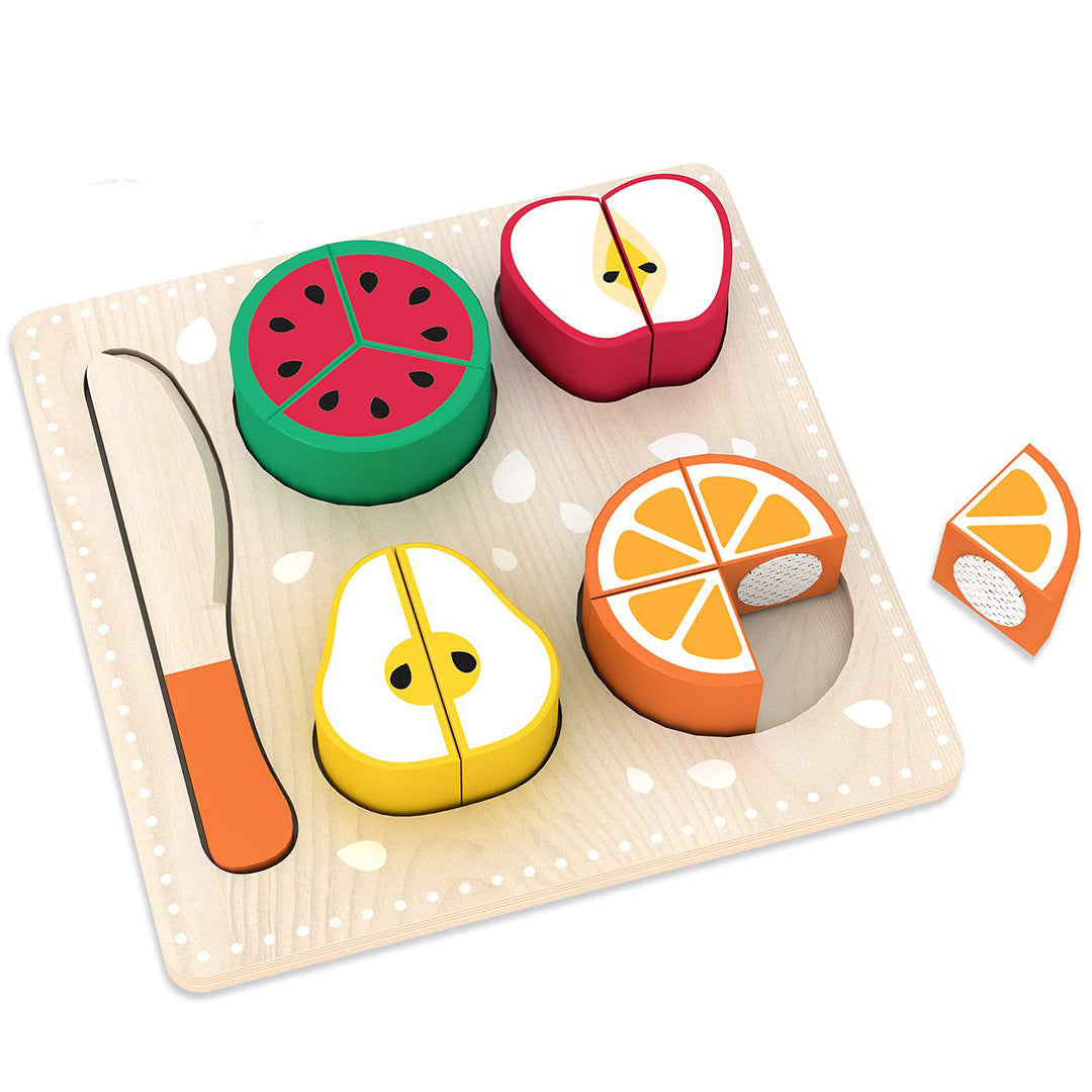 Wooden fruit cutting set deals