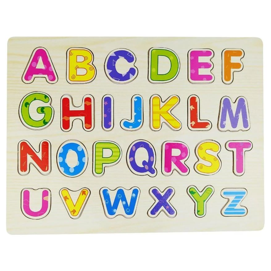 Acool Toys Alphabet Wooden Puzzle A Multicolor Age- 18 Months & Above