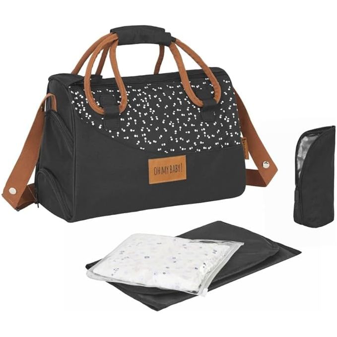 Badabulle Pocketstyle Changing Bag with Changing Pad Large Capacity Black Camel B043029