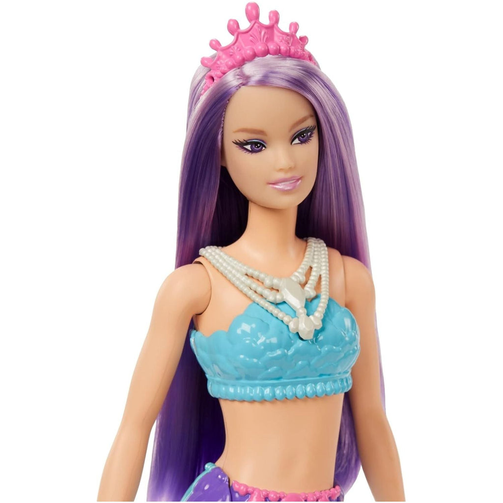 Barbie Dreamtopia Mermaid with Blue & Purple Ombre Mermaid Tail and Tiara Hgr08/Hgr10 Age- 3 Years & Above