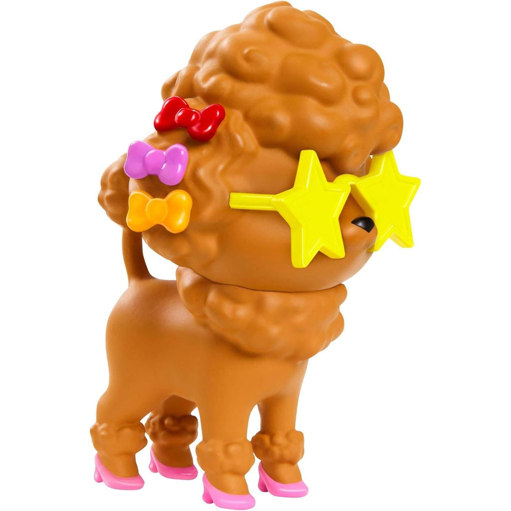 Barbie Extra Doll and Accessories with Afro-Puffs in Shaggy Rainbow Coat & Athleisure Look with Pet Poodle (446Gvr04) Age- 3 Years &Above