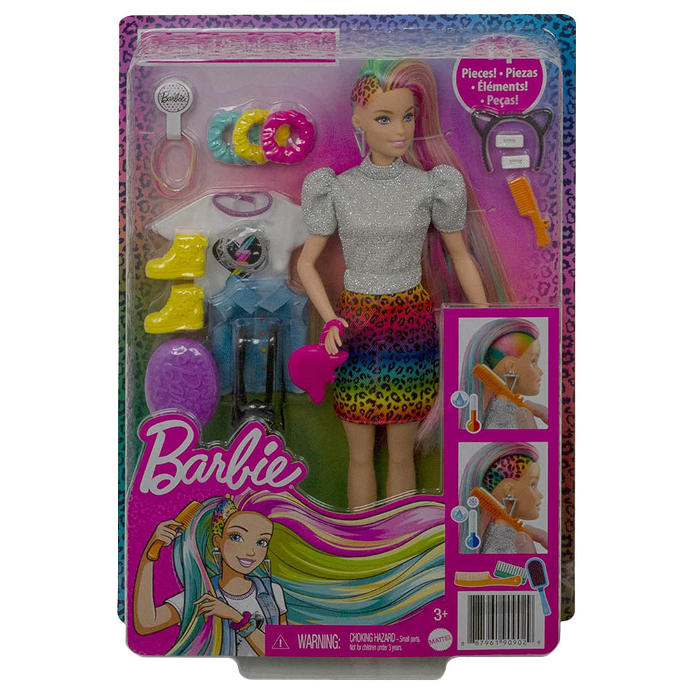 Barbie Leopard Rainbow Blonde Hair Doll Age- 3 Years to 7 Years