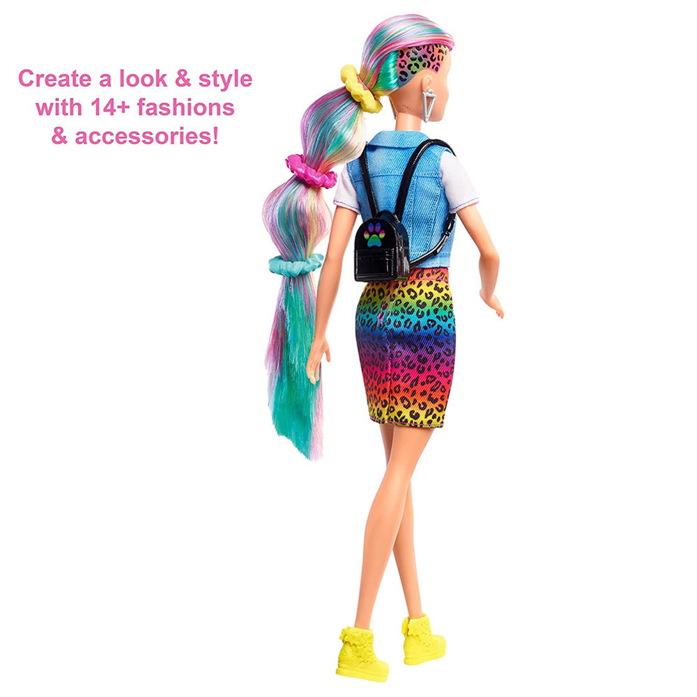 Barbie Leopard Rainbow Blonde Hair Doll Age- 3 Years to 7 Years