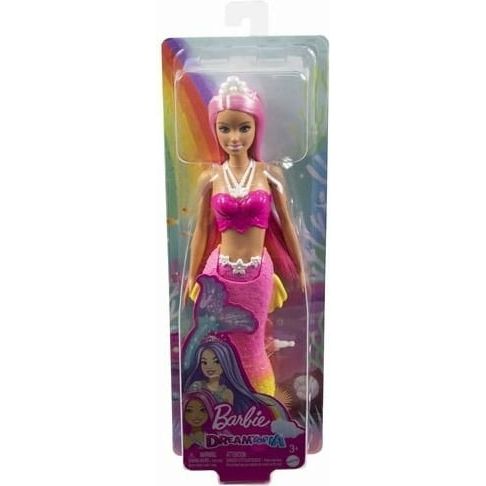 Barbie Mermaid Dreamtopia Mermaid with Pink & Yellow Tail and Tiara Hgr08/Hgr11 Age- 3 Years & Above