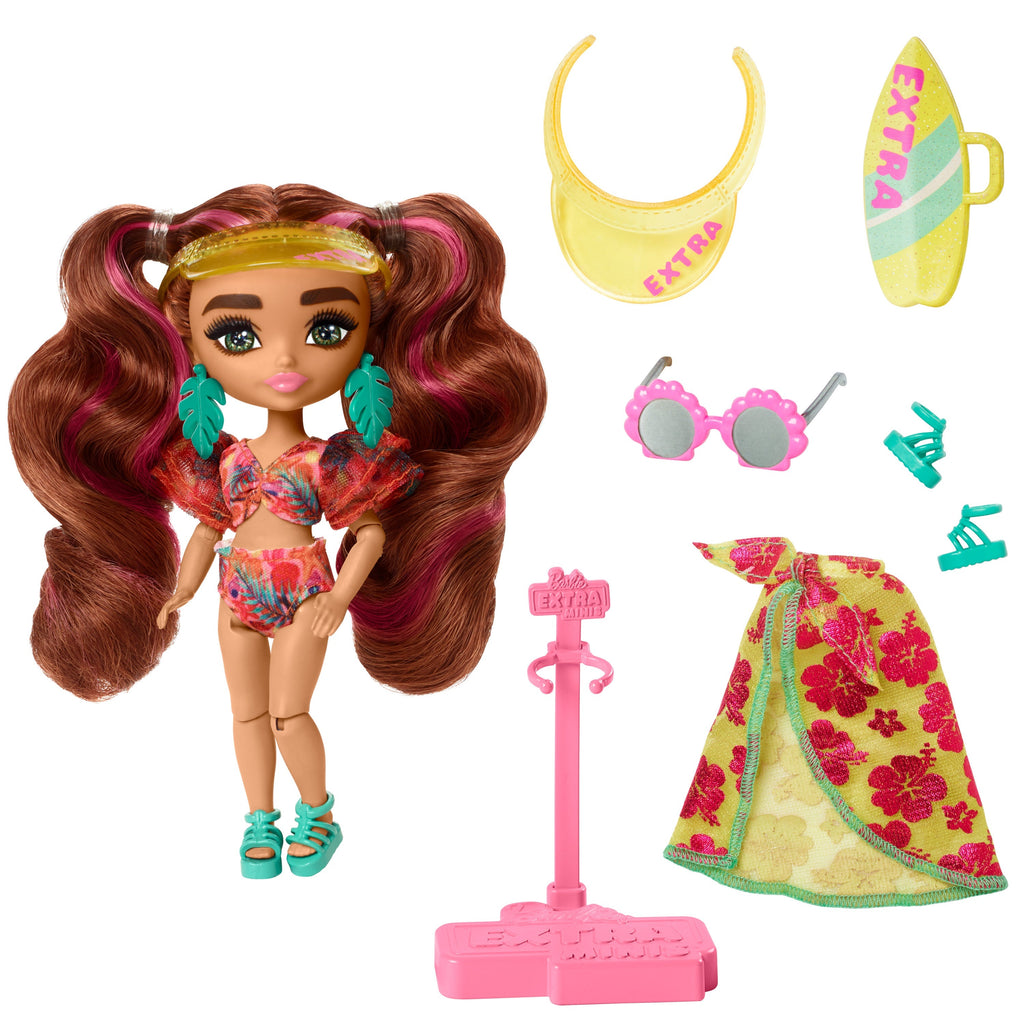 Barbie Xtra Fly Beach Mini Doll 3.25 Inch Multicolor Hpb18 Age- 3 Years & Above