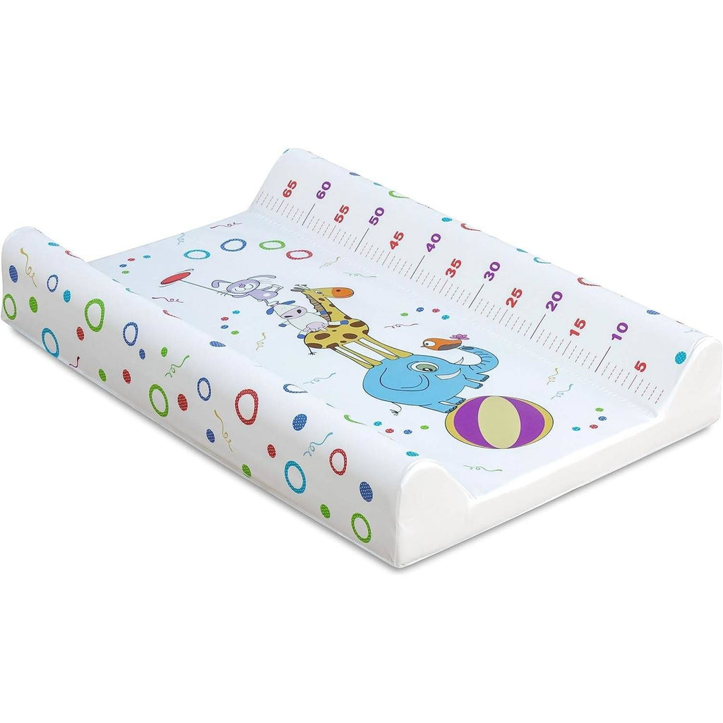 Bear Club Circus Themed Baby Soft Changing Mat With Firm Support And Safety Sides 120 x 60cm Grey Age-Newborn & Above
