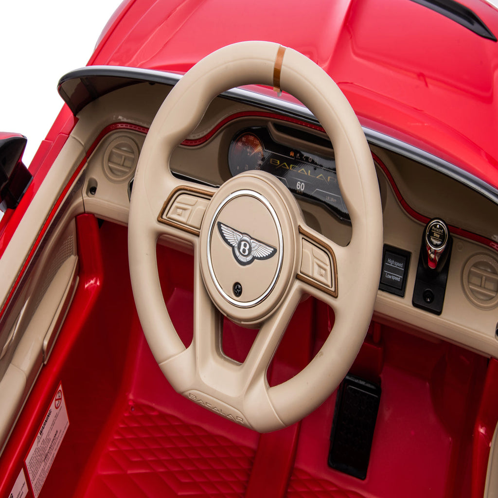 Bentley Bacalar 12V Electric Car Ride On Toy Red Age- 3 Years & Above