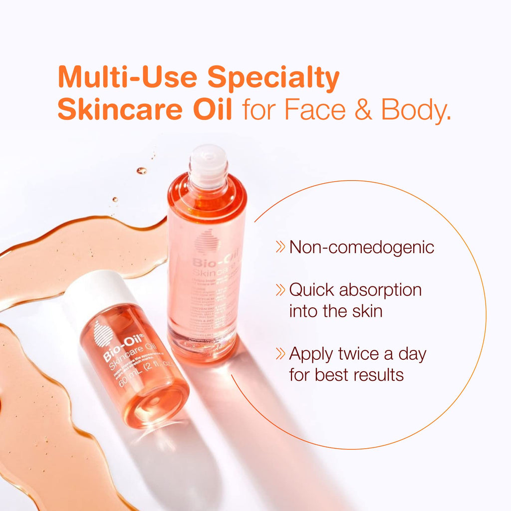 Bio-Oil Original Skincare Oil  with Vitamin E for Stretch Marks, Scar Removal, Uneven Skin Tone 60 Ml