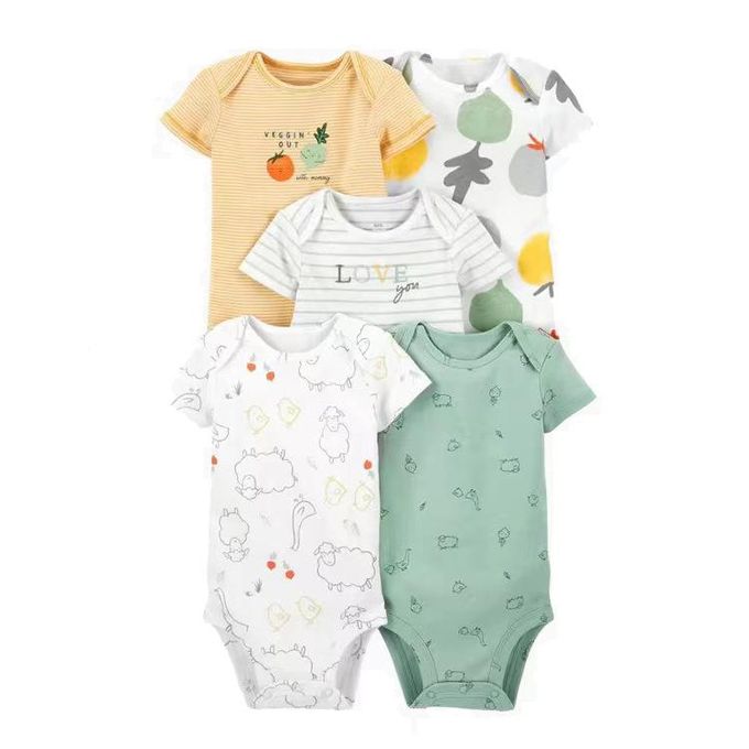 Carter's Infants 5 Pack Veggie Short Sleeve Bodysuits WD3333-14 Multicolor
