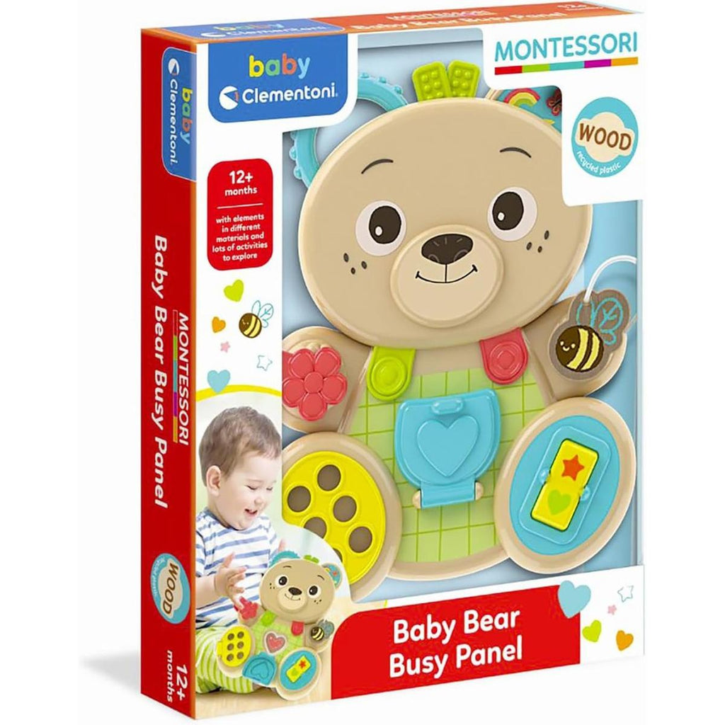 Clementoni 17856 Busy Baby Bear Montessori Skill Development Learning Toys Age- 12 Months & Above