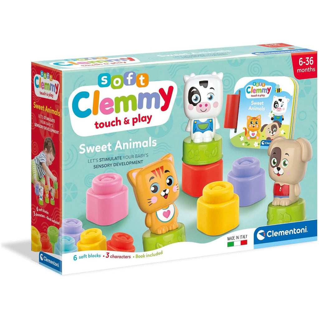 Clementoni Clemmy Touch n' Play Sweet Animals Book Baby Playset (17849)  Age- 12 Months & Above