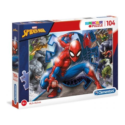 Clementoni Supercolor Spiderman Puzzle 104 Pieces  Age- 6 Years & Above
