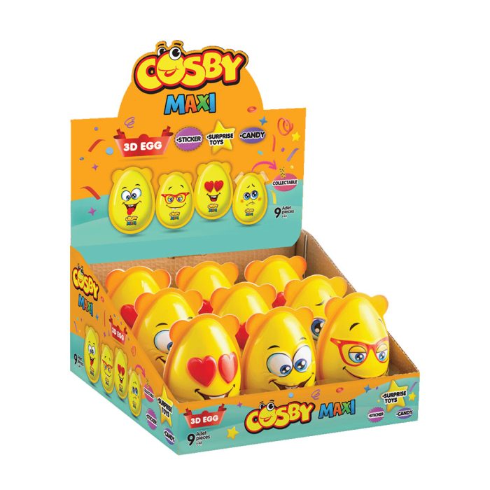 Cosby Maxi 3D Emoji Chocolate Egg with Surprise Toy Assorted Age- 3 Years & Above