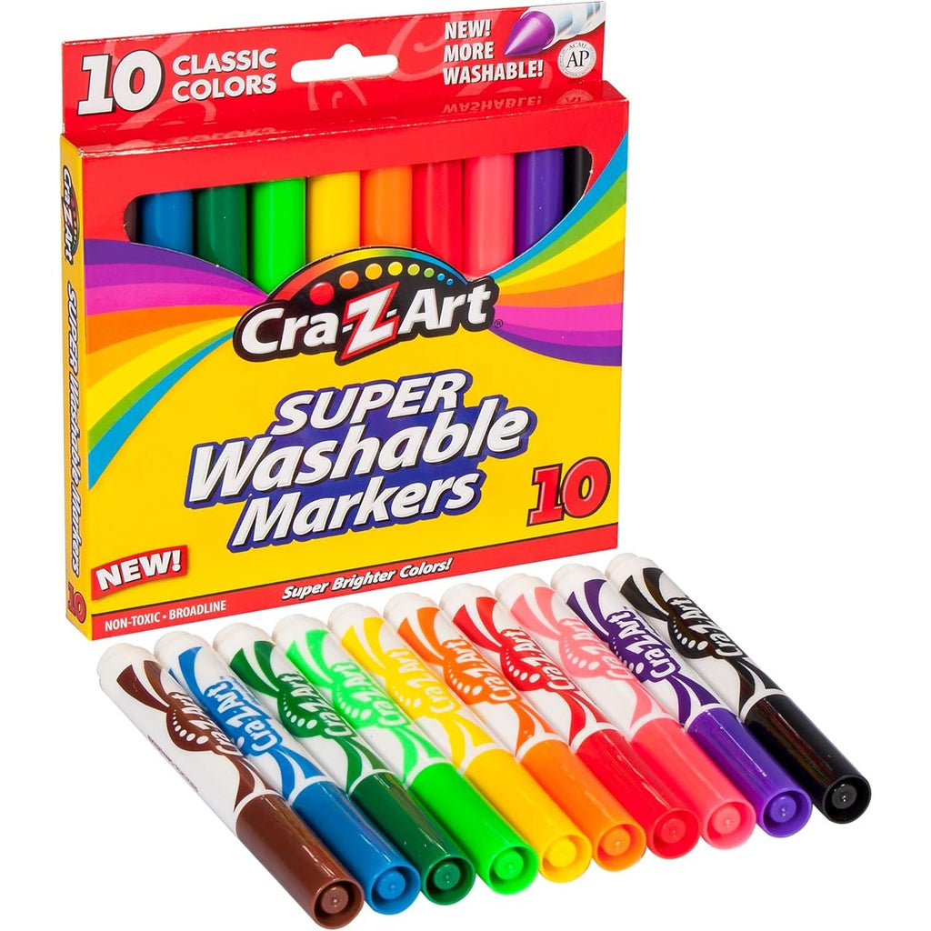 Cra-Z-Art 10 Super Washable Markers Multicolor Age- 3 Years & Above