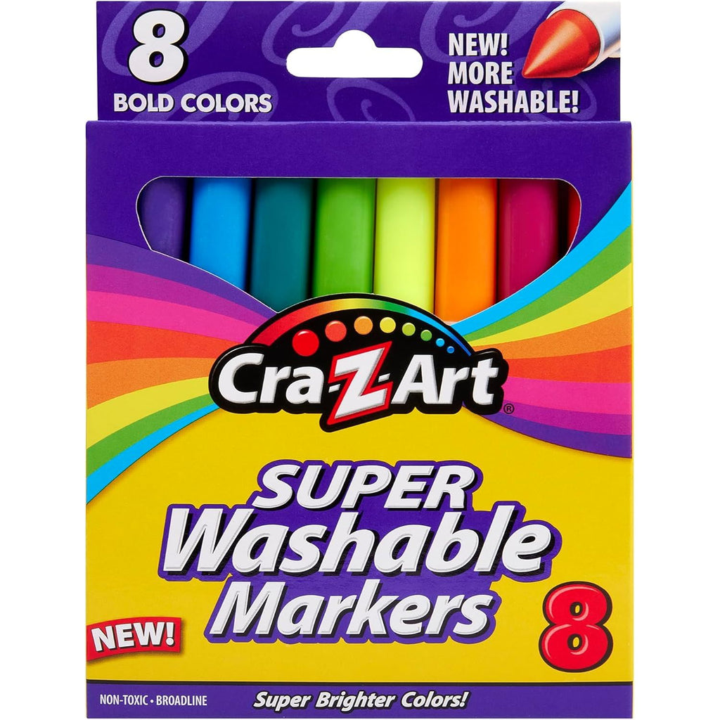 Cra-Z-Art 8 Bold Colour Super Washable Markers Multicolor Age- 3 Years & Above