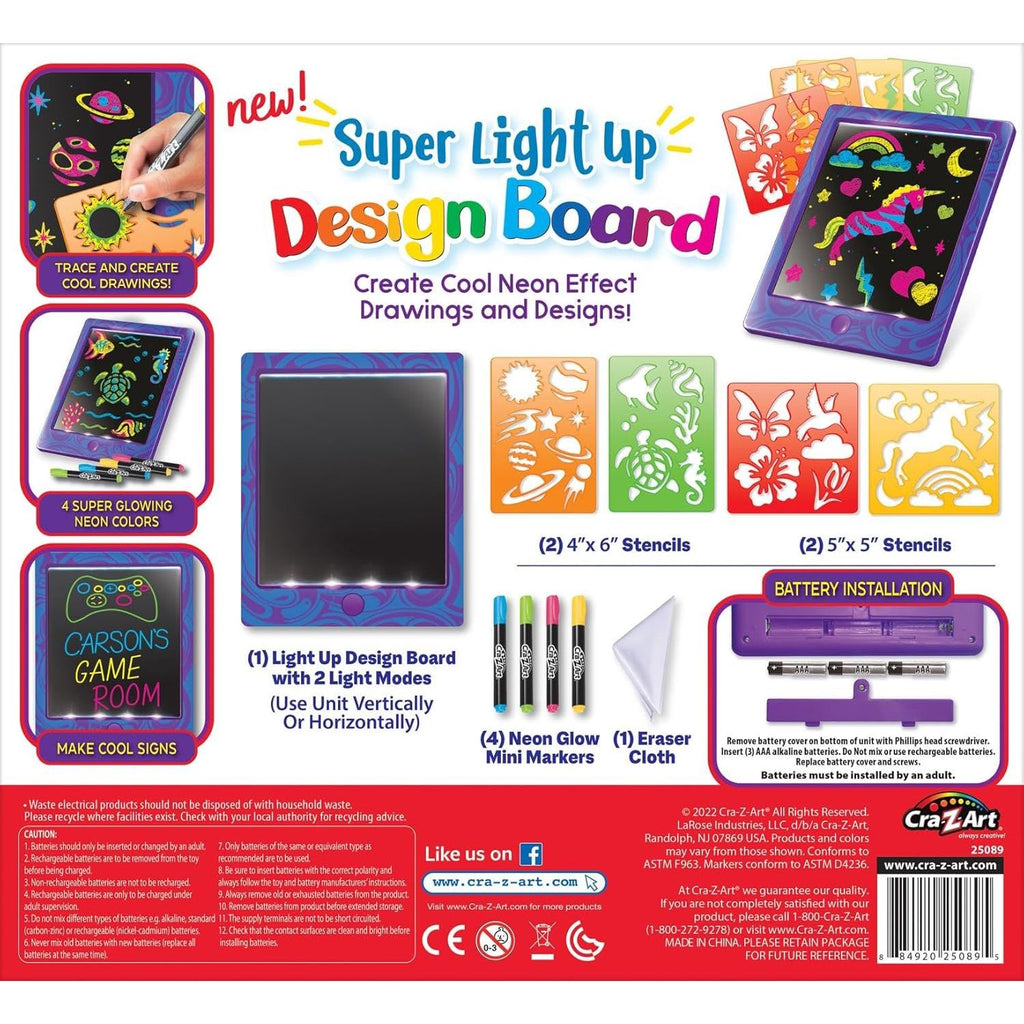 Cra-Z-Art Super Light Up Design Board Multicolor Age-5 Years & Above