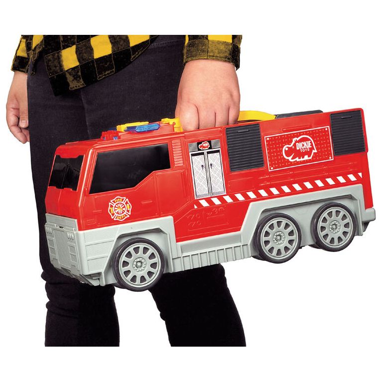 Dickie Fold-Out Fire Truck and Garage Playset (203719005)  Age-3 Years & Above