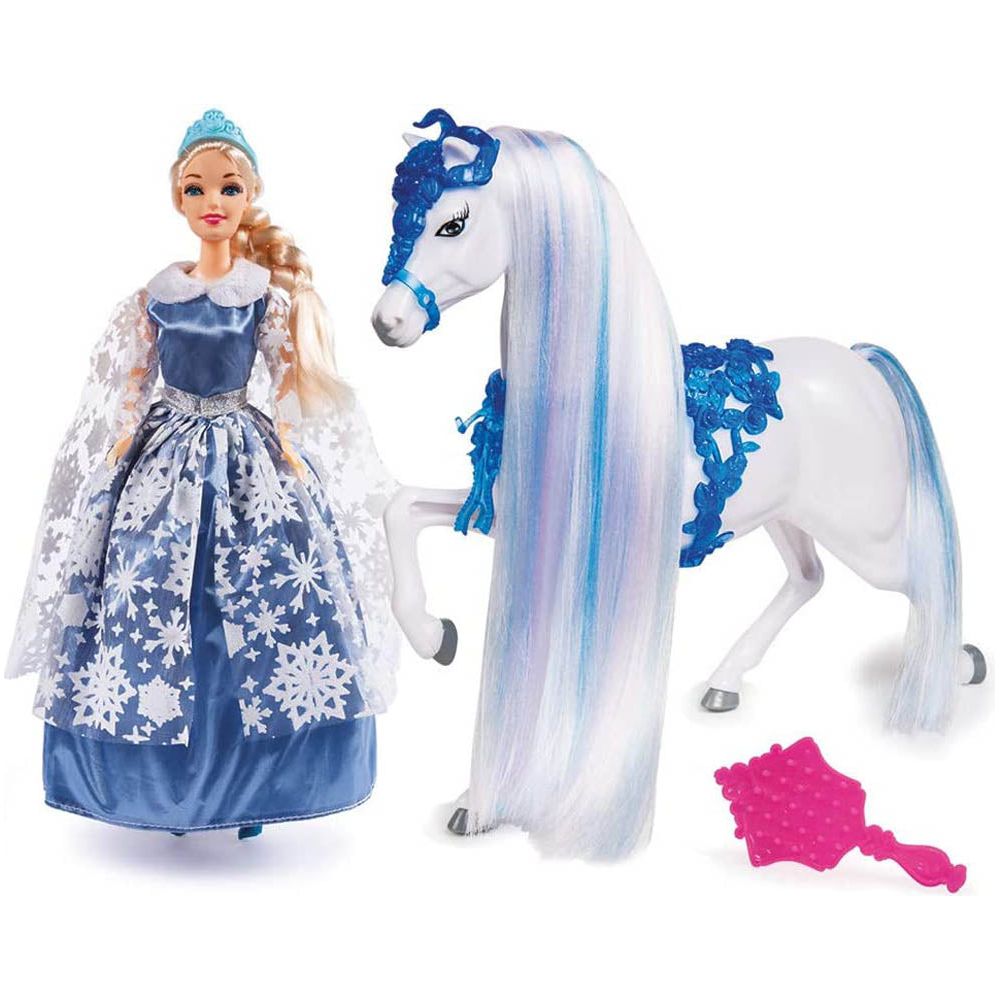 Grandi Giochi Princess Snow Queen and her Horse (GG03025E) Age- 3 Years & Above